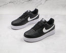 Nike Air Force 1 Low Black White Pebbled Leath