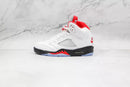 Air Jordan 5 Retro Fire Red Silver Tongue